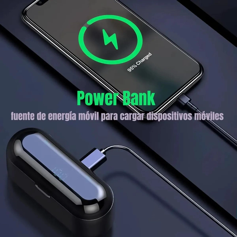 AUDIFONOS INALAMBRICOS BLUETOOTH 5.3 CON ESTUCHE DE CARGA - 7