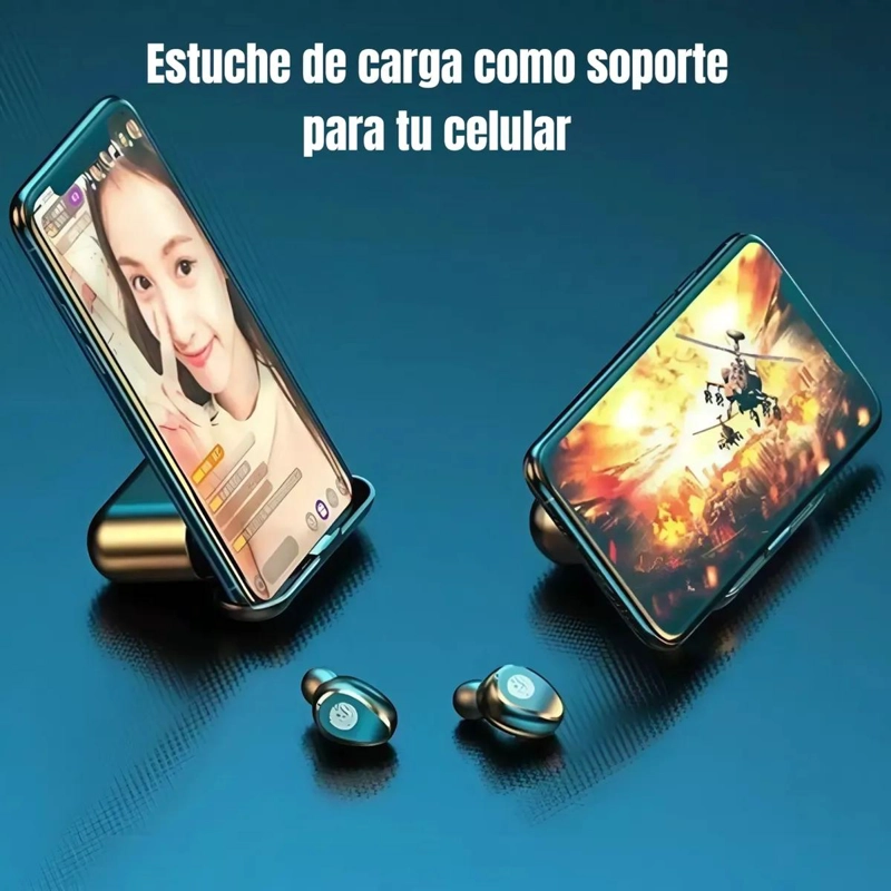 AUDIFONOS INALAMBRICOS BLUETOOTH 5.3 CON ESTUCHE DE CARGA - 9