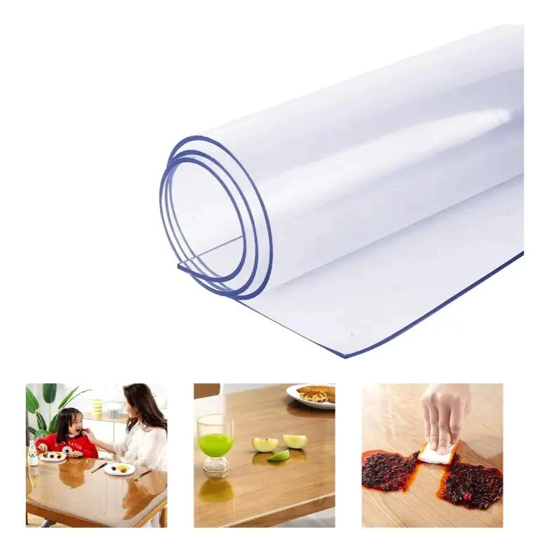 ALFOMBRILLA FLEXIBLE DE PVC TRANSPARENTE 1,8 X 1 M PARA SEPARAR AMBIENTES - 1
