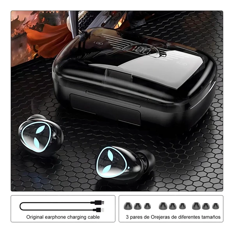AUDIFONOS IN-EAR BLUETOOTH 5.3 GAMER CON MICROFONO TWS - 3