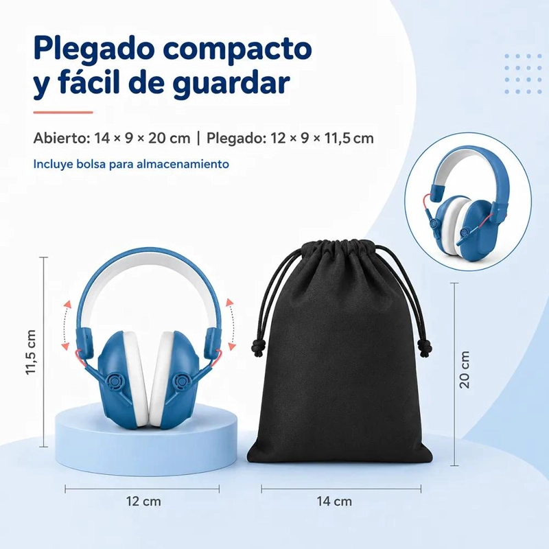 AUDIFONOS ANTIRUIDO AJUSTABLES PARA NIÑOS Y JOVENES - 2