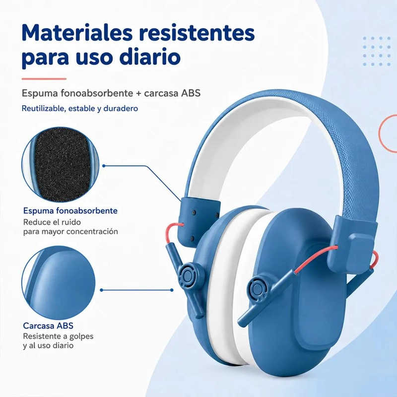 AUDIFONOS ANTIRUIDO AJUSTABLES PARA NIÑOS Y JOVENES - 7