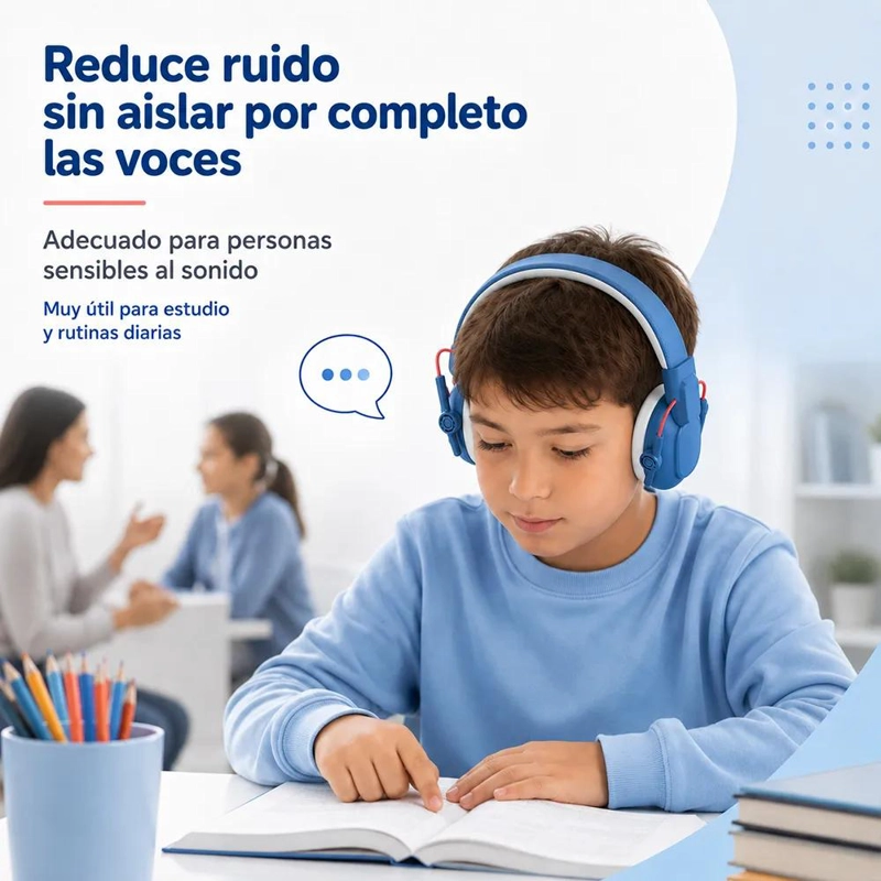 AUDIFONOS ANTIRUIDO AJUSTABLES PARA NIÑOS Y JOVENES - 8