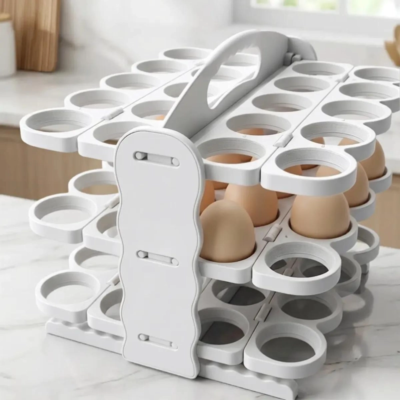 ORGANIZADOR PLEGABLE PARA 60 HUEVOS CON DISEÑO PRACTICO - 2