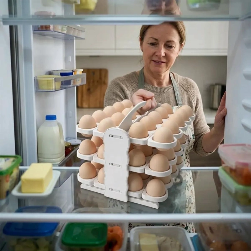 ORGANIZADOR PLEGABLE PARA 60 HUEVOS CON DISEÑO PRACTICO - 7