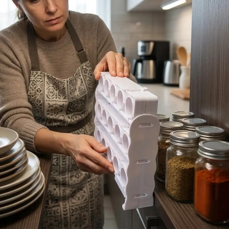 ORGANIZADOR PLEGABLE PARA 60 HUEVOS CON DISEÑO PRACTICO - 8