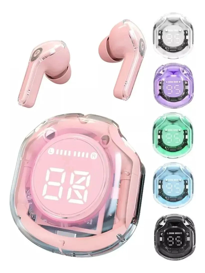 AURICULARES INALAMBRICOS BLUETOOTH ROSA IMPERMEABLES TWS - 4