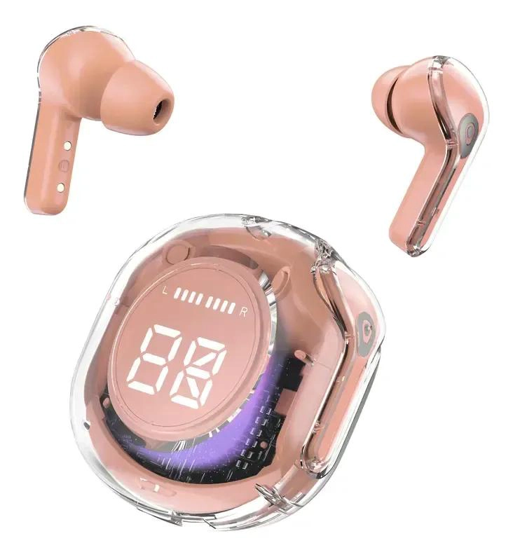 AURICULARES INALAMBRICOS BLUETOOTH ROSA IMPERMEABLES TWS - 5