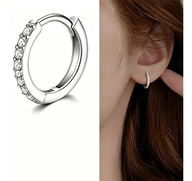AROS DE COBRE BAÑADOS EN ORO 18K CON CIRCONITA CUBICA - 5