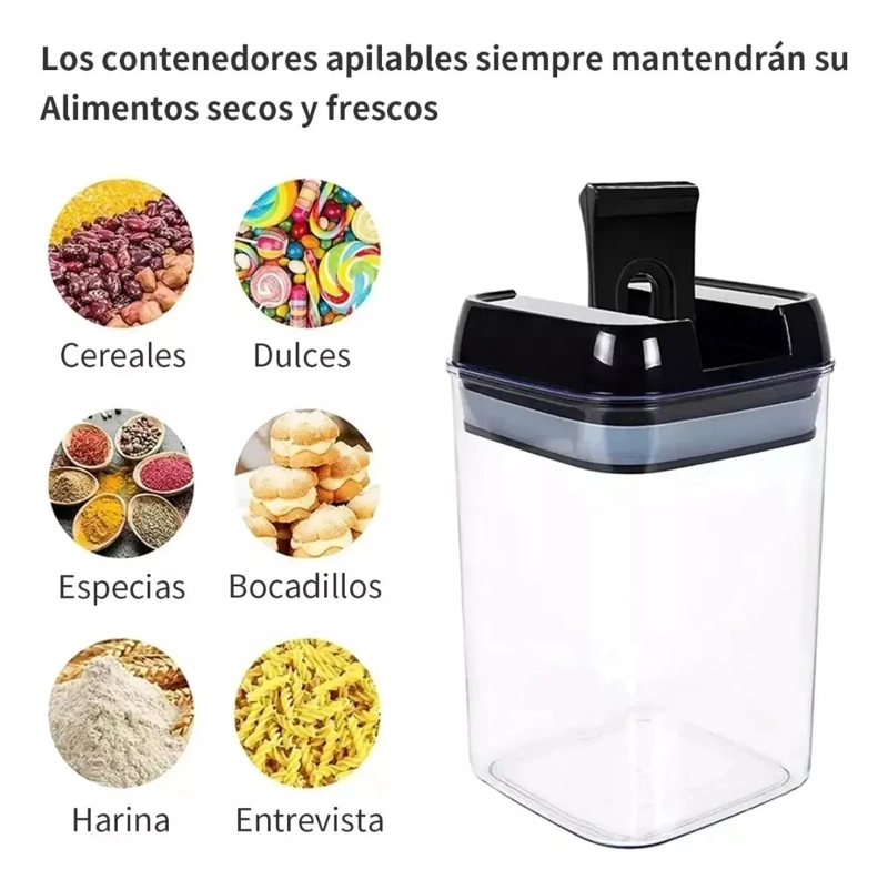 CONTENEDOR ORGANIZADOR HERME TICO PARA COCINA 7 PIEZAS - 6