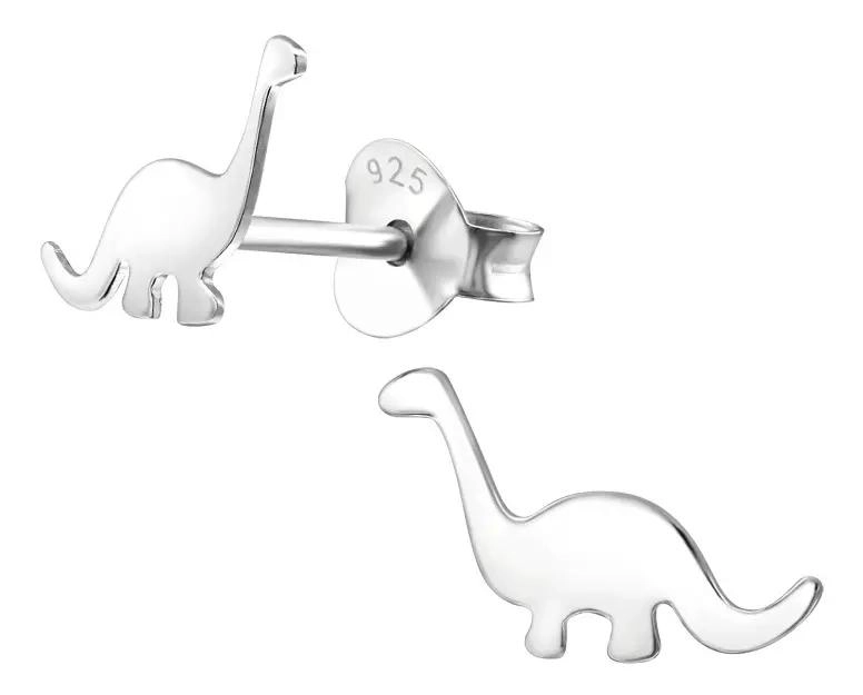 AROS DE DINOSAURIO EN PLATA 925 HIPOALERGE NICOS PARA ARETES - 1