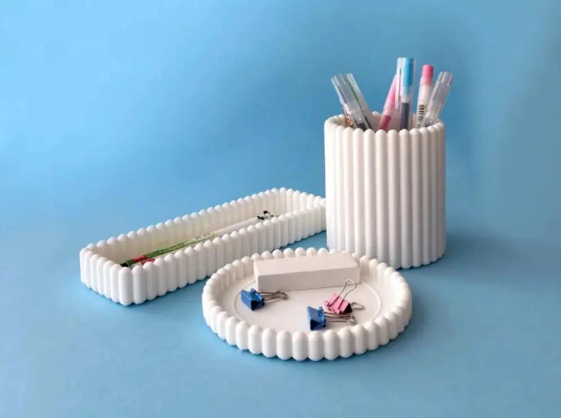 SET DE ORGANIZADORES DE ESCRITORIO EN COLOR BLANCO (PACK DE 3) - 4