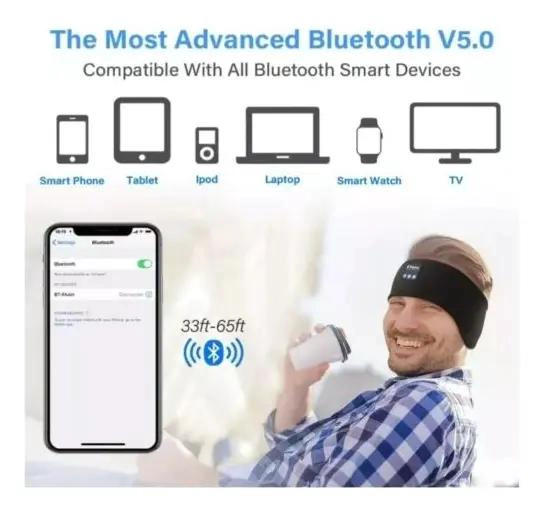 AURICULARES BLUETOOTH DIADEMA PARA DORMIR Y HACER DEPORTE - 3