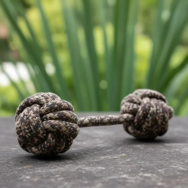 JUGUETE DE CUERDA PARA PERRO CON DOBLE NUDO DE 32 CM - 6