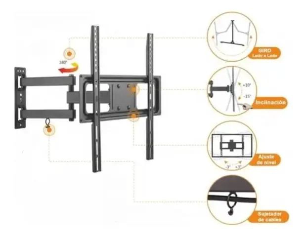 SOPORTE DE PARED PARA TV FULL-MOTION 37-70 PULGADAS - 6