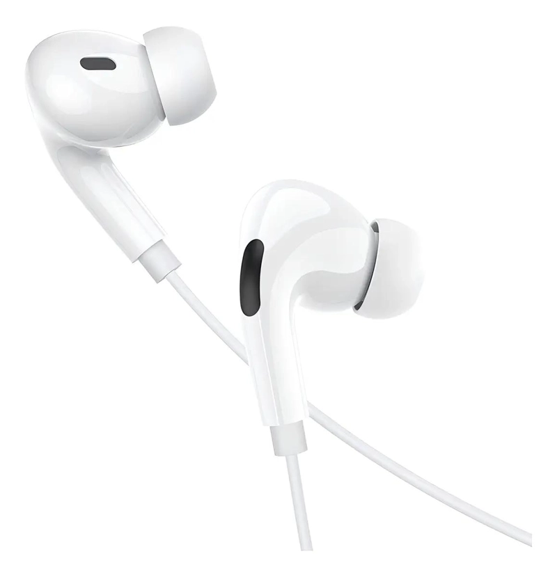 AUDIFONOS DIGITALES TIPO C CON CONTROL DE VOLUMEN COLOR BLANCO - 2