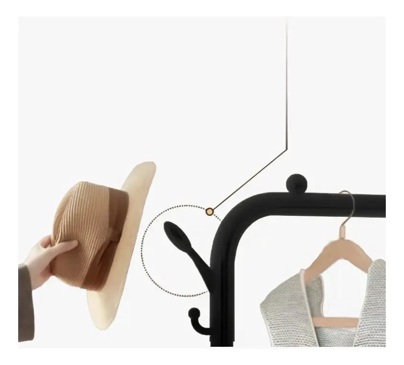 COLGADOR MULTIUSOS CON RUEDAS PARA ROPA Y ACCESORIOS - 5