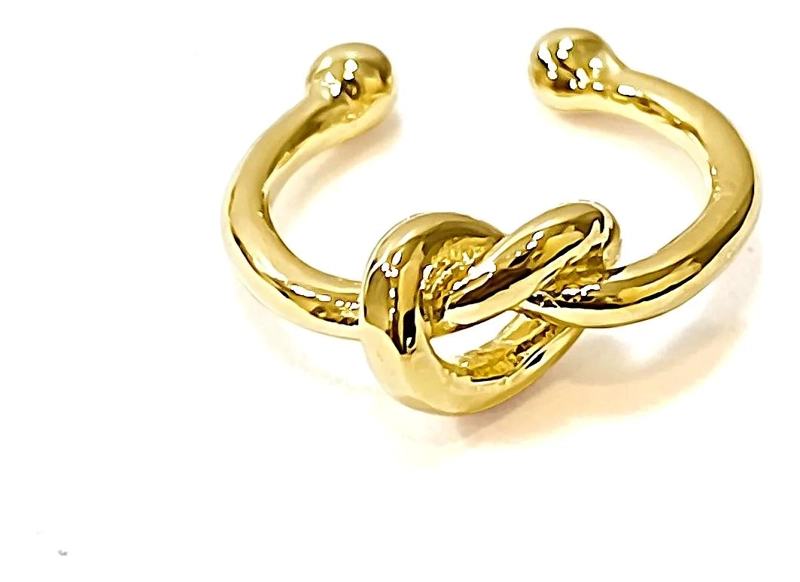 ARO EAR CUFF NUDO ENCHAPADO ORO 18K ELEGANTE Y MODERNO - 2