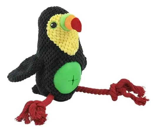 JUGUETE MASTICABLE DE PELUCHE CON CUERDAS PARA PERROS 20 CM - 1