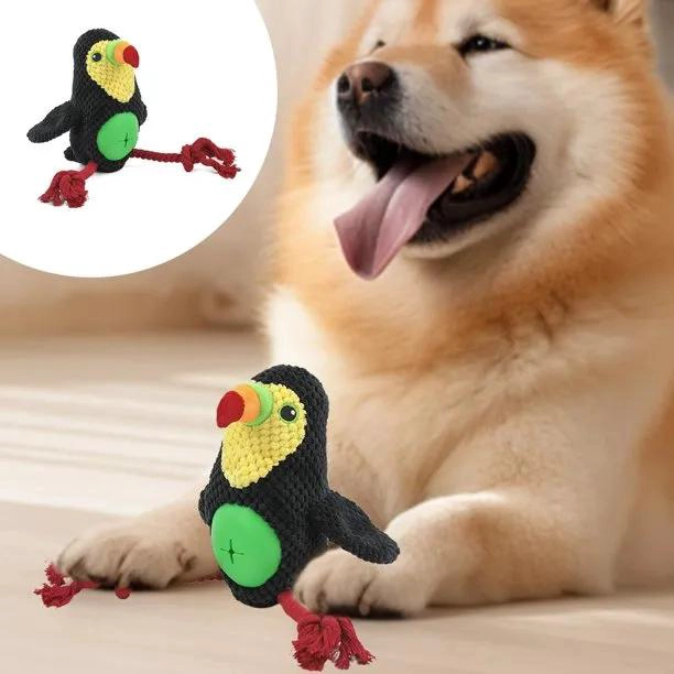 JUGUETE MASTICABLE DE PELUCHE CON CUERDAS PARA PERROS 20 CM - 3