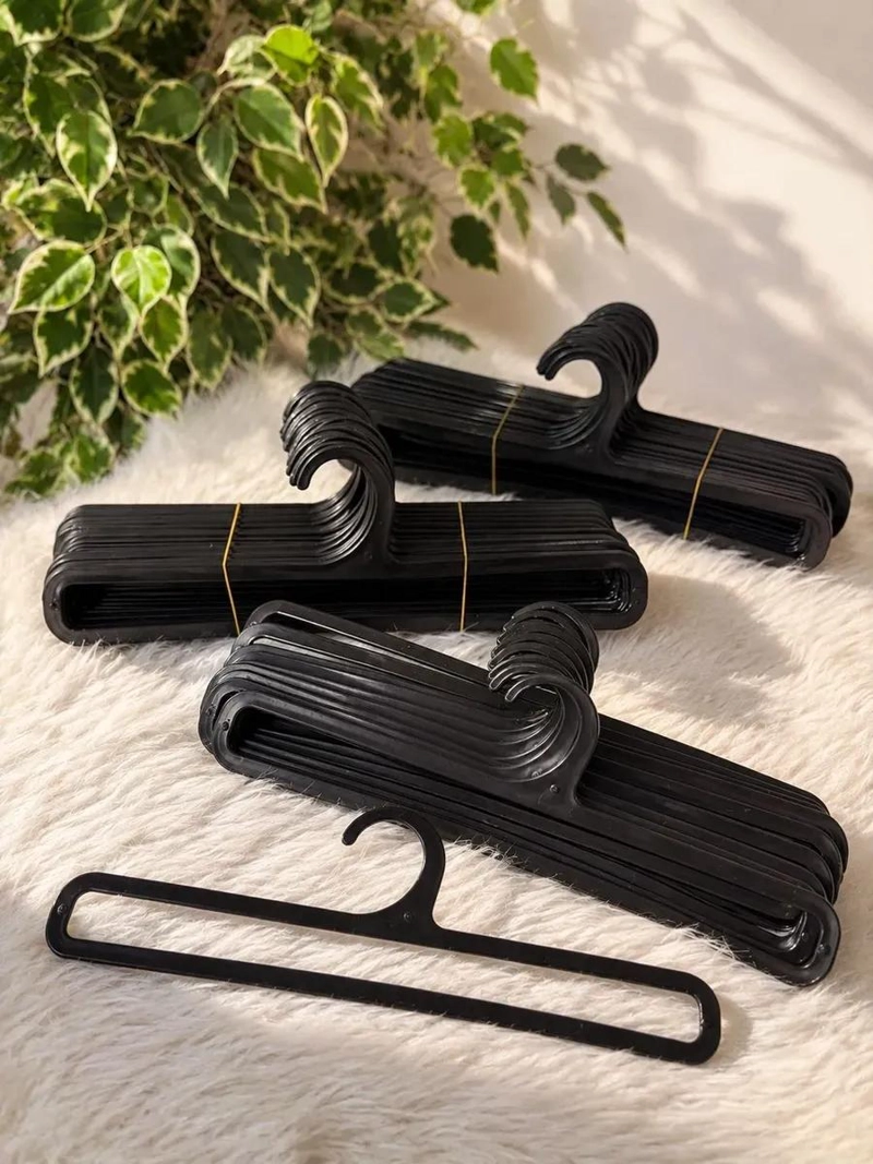 PACK DE 50 COLGADORES DE PLASTICO PARA ROPA Y TOALLAS - 1