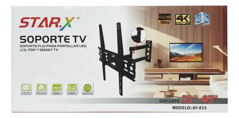 SOPORTE DE PARED AJUSTABLE PARA TELEVISORES DE 32 A 65 PULGADAS - 2