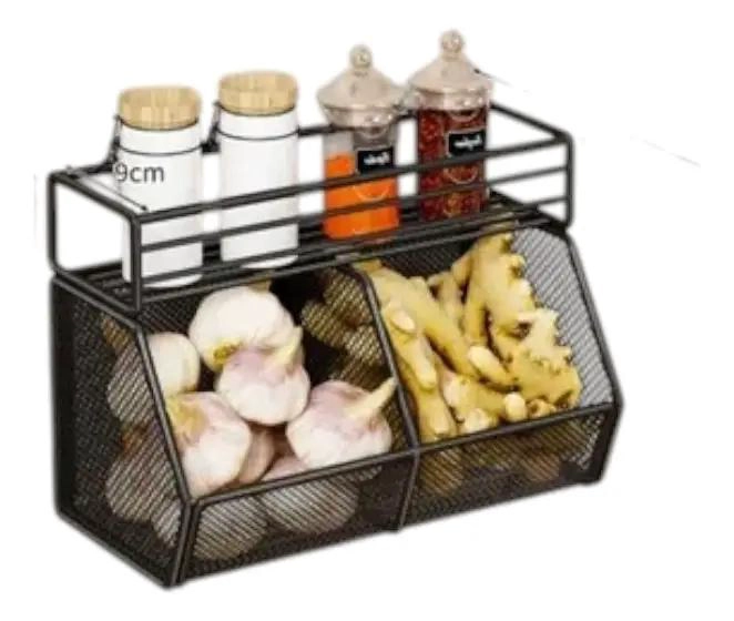 ORGANIZADOR DE COCINA CON 2 REJILLAS PARA ESPECIAS - 3