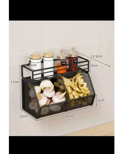 ORGANIZADOR DE COCINA CON 2 REJILLAS PARA ESPECIAS - 4