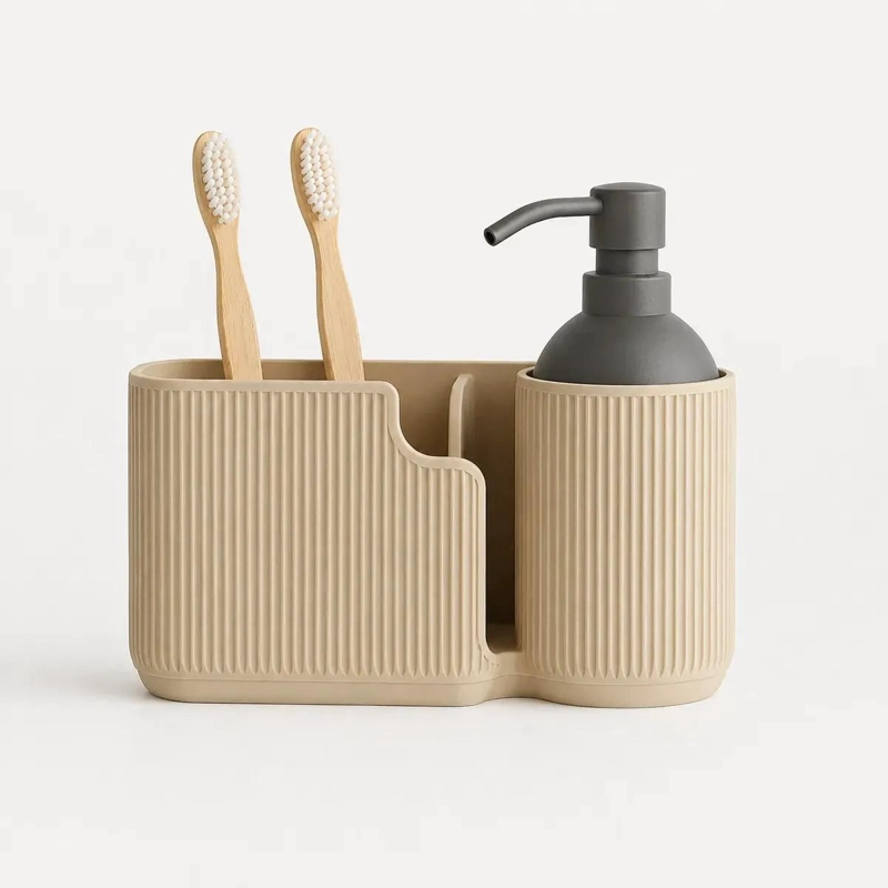 ORGANIZADOR OVALADO PARA BAÑO Y ESCRITORIO CON ESTILO MODERNO - 1