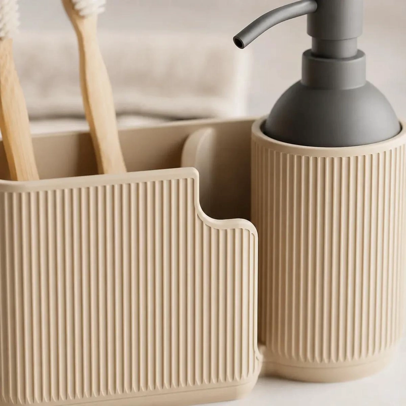 ORGANIZADOR OVALADO PARA BAÑO Y ESCRITORIO CON ESTILO MODERNO - 3