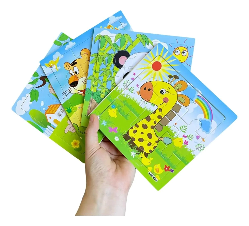 ROMPECABEZAS DE MADERA PARA NIÑOS PACK DE 6 UNIDADES - 1