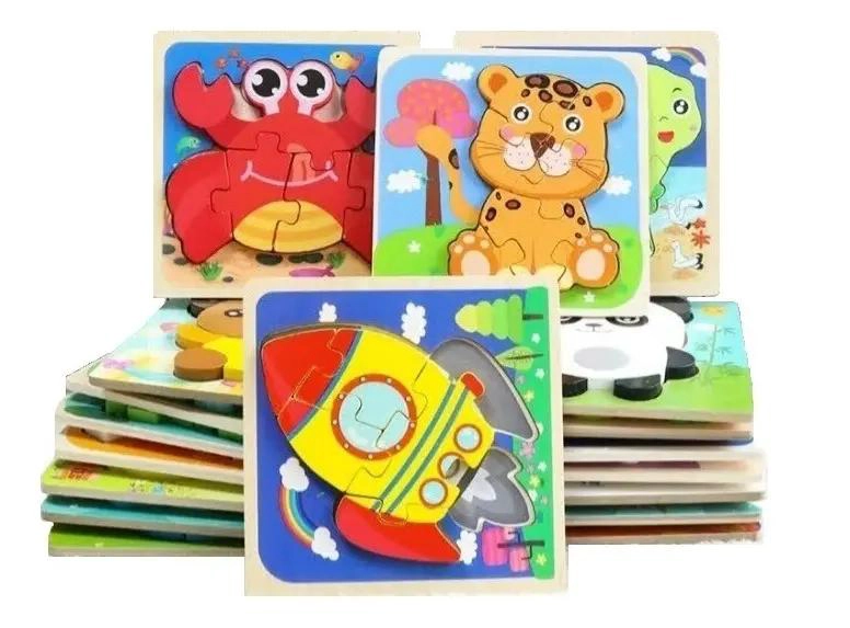 PACK DE 6 ROMPECABEZAS DE MADERA PARA NIÑOS - 2