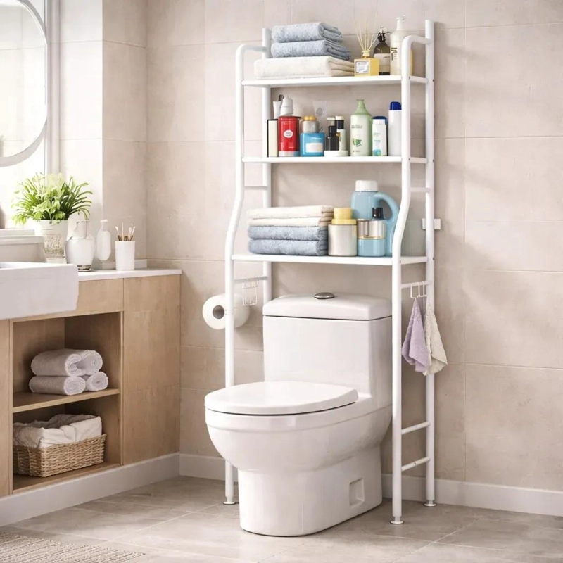 ESTANTE ORGANIZADOR DE BAÑO DE TRES NIVELES PARA INODORO - 8
