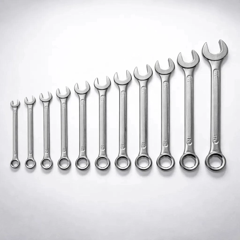 SET DE 11 LLAVES COMBINADAS DE ACERO CROMADO 6 A 19MM - 4