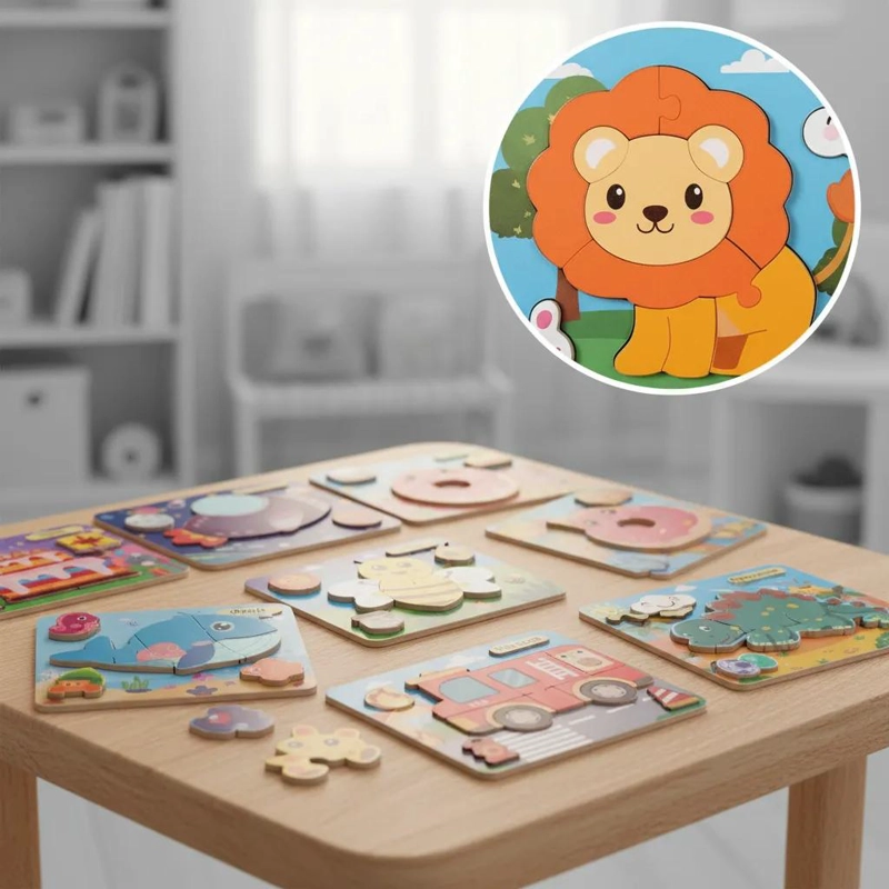 KIT DE 6 PUZZLES DE MADERA PARA DESARROLLAR HABILIDADES - 7