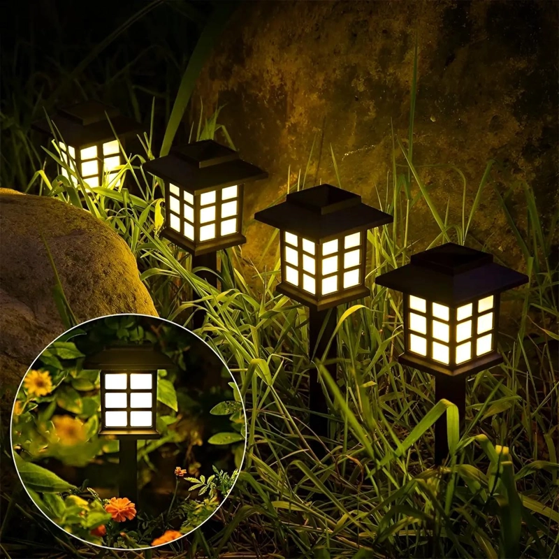 PACK DE 6 FAROLES LED SOLARES PARA JARDIN Y PATIO - 1