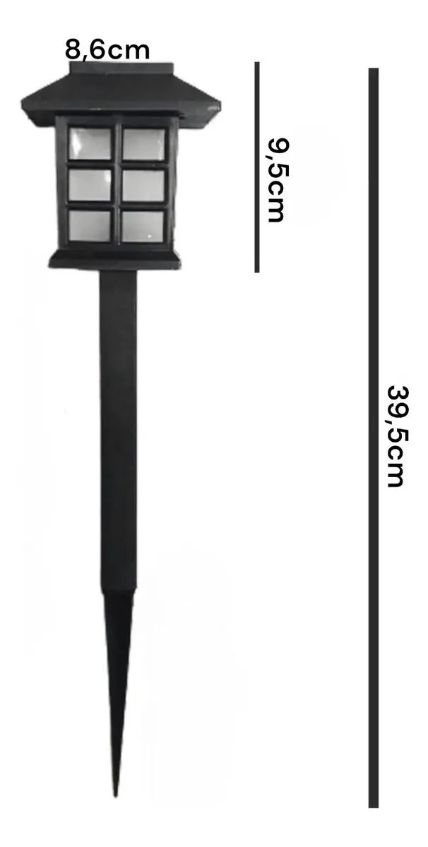 PACK DE 6 FAROLES LED SOLARES PARA JARDIN Y PATIO - 3