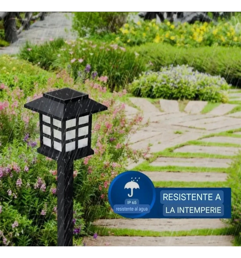 PACK DE 6 FAROLES LED SOLARES PARA JARDIN Y PATIO - 7