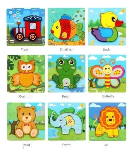 KIT DE 6 ROMPECABEZAS DE MADERA PARA NIÑOS DE 2 A 4 AÑOS - 2