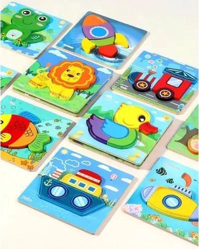 KIT DE 6 ROMPECABEZAS DE MADERA PARA NIÑOS DE 2 A 4 AÑOS - 5