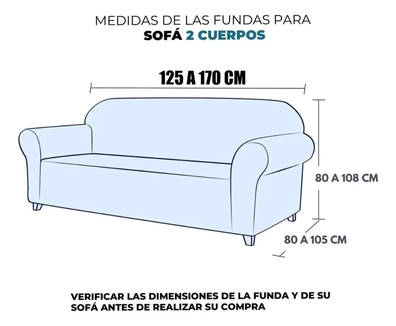 FUNDA PROTECTORA PARA SOFA CUADRILLE DE 2 CUERPOS COLOR CALIPSO - 4
