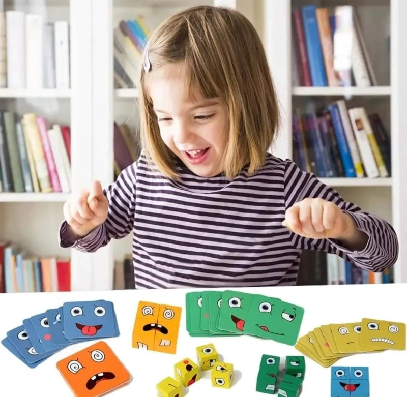 PUZZLE DIDACTICO DE CUBOS PARA APRENDER EMOCIONES - 4