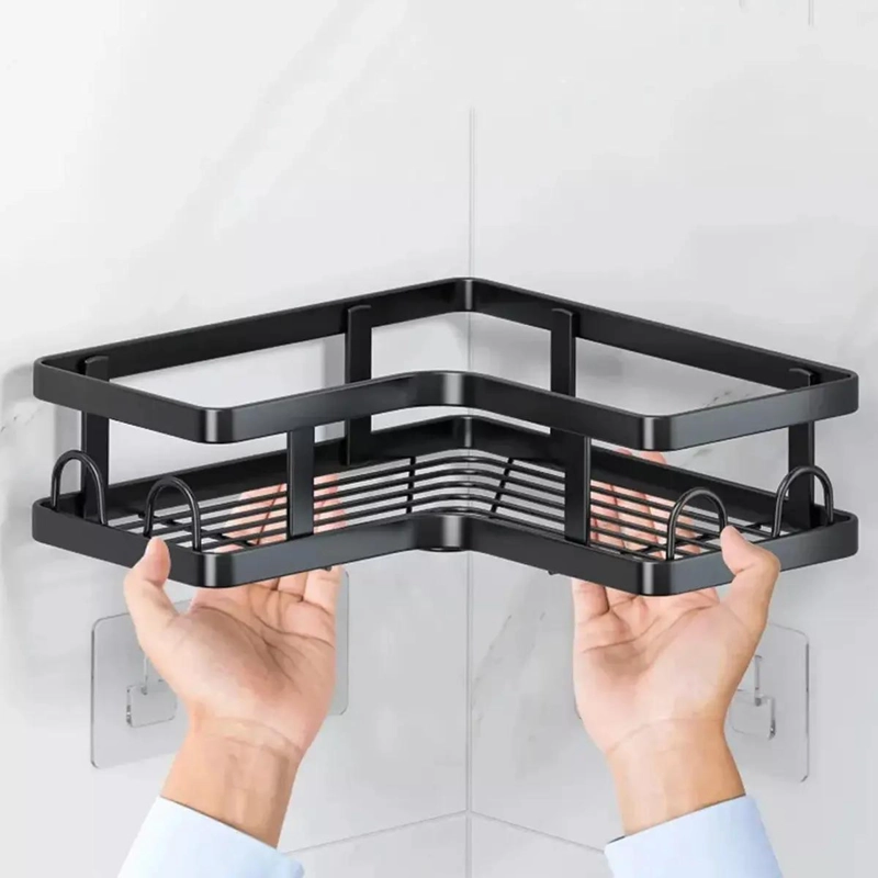 ESTANTE METALICO ESQUINERO PARA BAÑO CON DRENAJE EFICIENTE - 3
