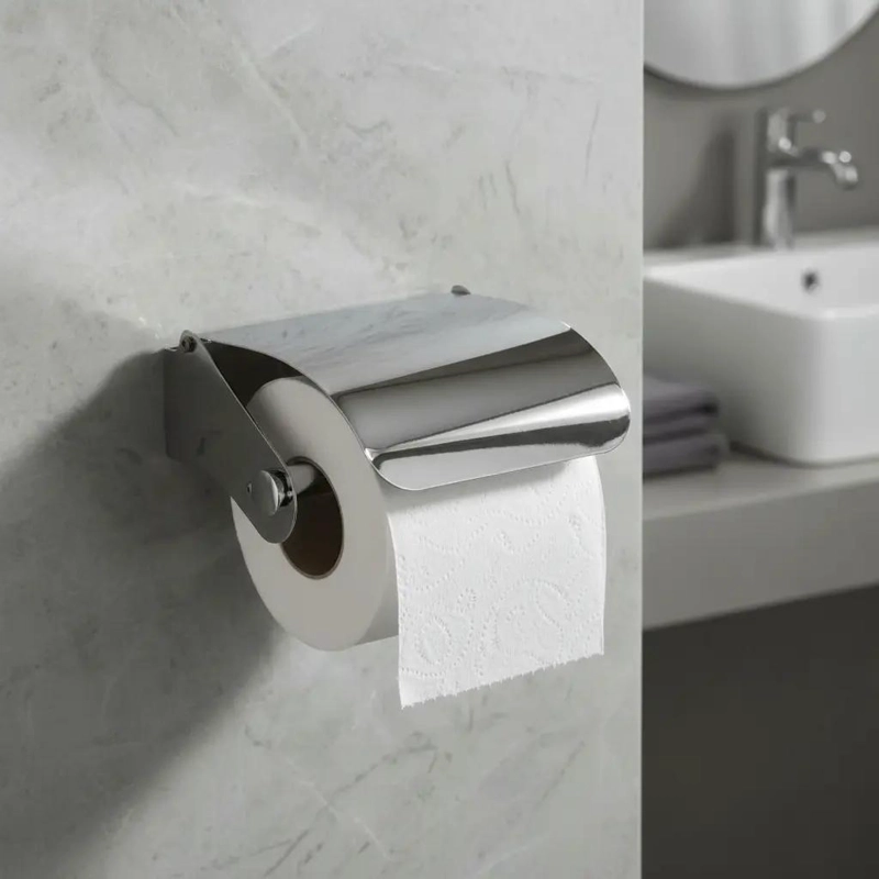SOPORTE DE PAPEL HIGIE NICO ORGANIZADOR DE BAÑO EN ACERO INOXIDABLE - 1