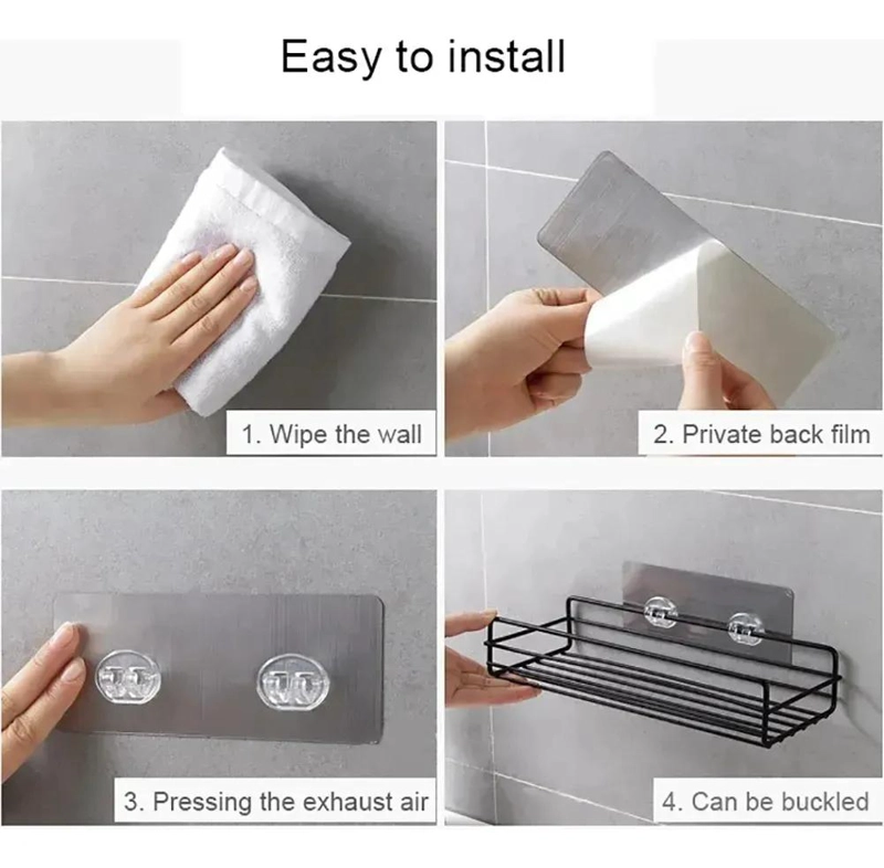 ORGANIZADOR DE PARED DE ACERO INOXIDABLE PARA BAÑO Y COCINA - 10