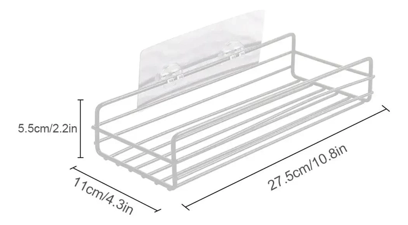 ORGANIZADOR DE PARED DE ACERO INOXIDABLE PARA BAÑO Y COCINA - 8