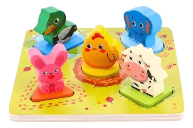 PUZZLE DE MADERA MONTESSORI PARA APRENDIZAJE INFANTIL - 1
