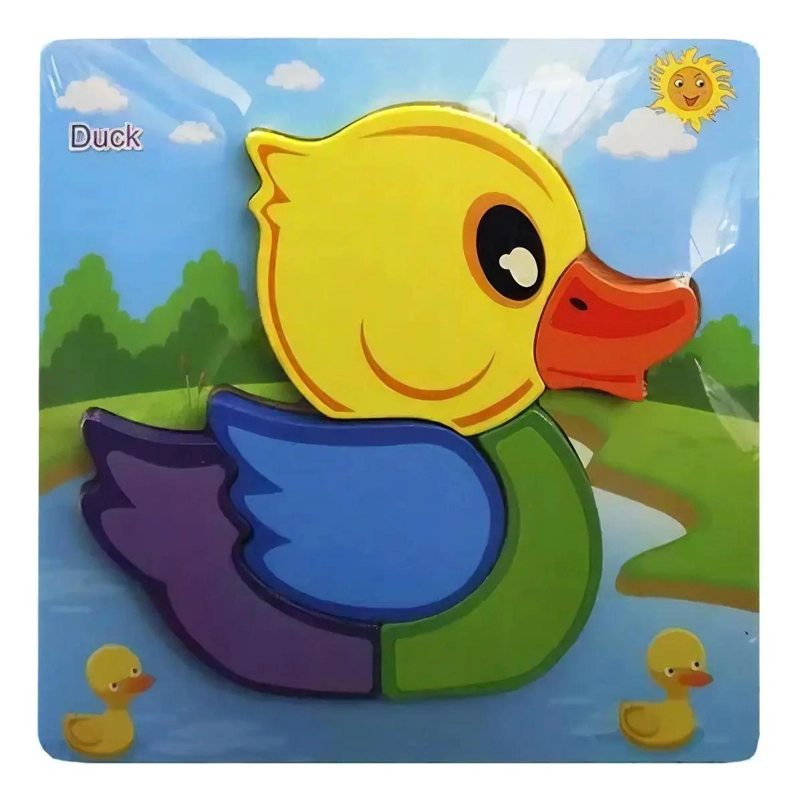 ROMPECABEZAS 3D DE MADERA PARA NIÑOS PACK DE 4 PIEZAS - 3