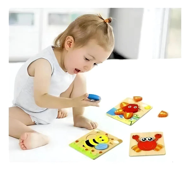 ROMPECABEZAS 3D DE MADERA PARA NIÑOS PACK DE 4 PIEZAS - 4