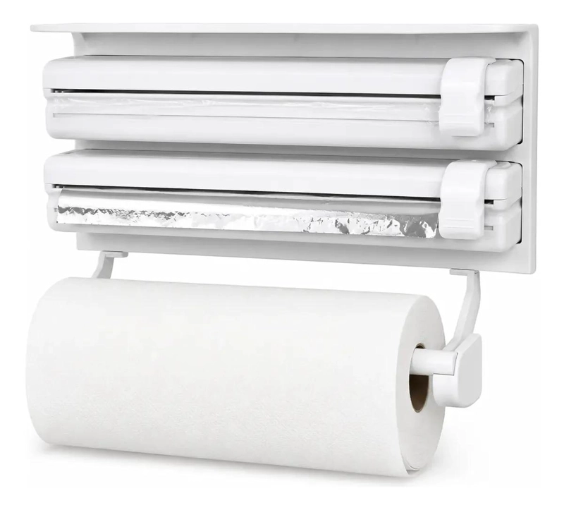 DISPENSADOR DE COCINA 3 EN 1 PARA PAPEL FILM Y ALUMINIO - 1